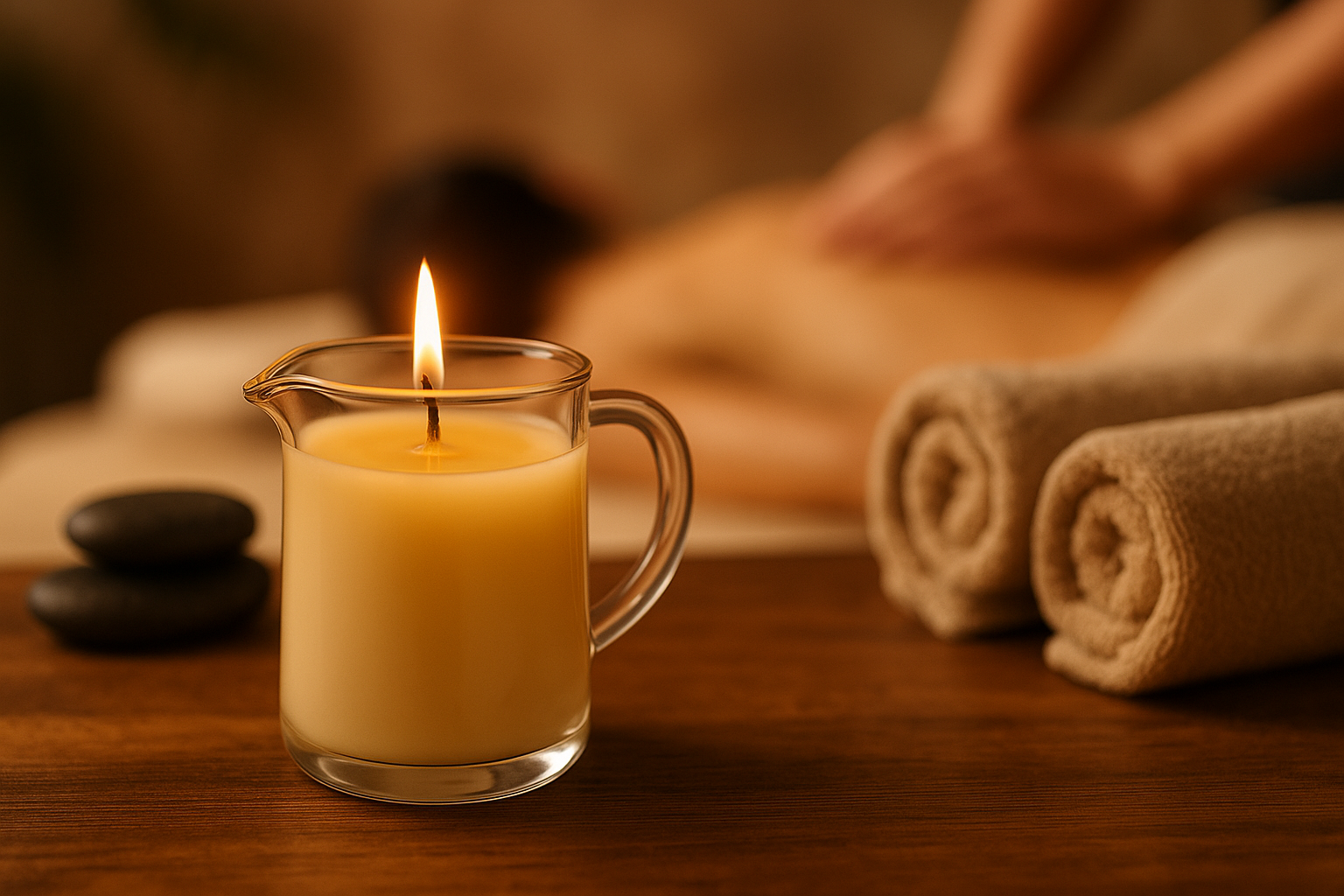 Massagekerzen aus Karitéwachs – natürlich pflegen, wohlig genießen