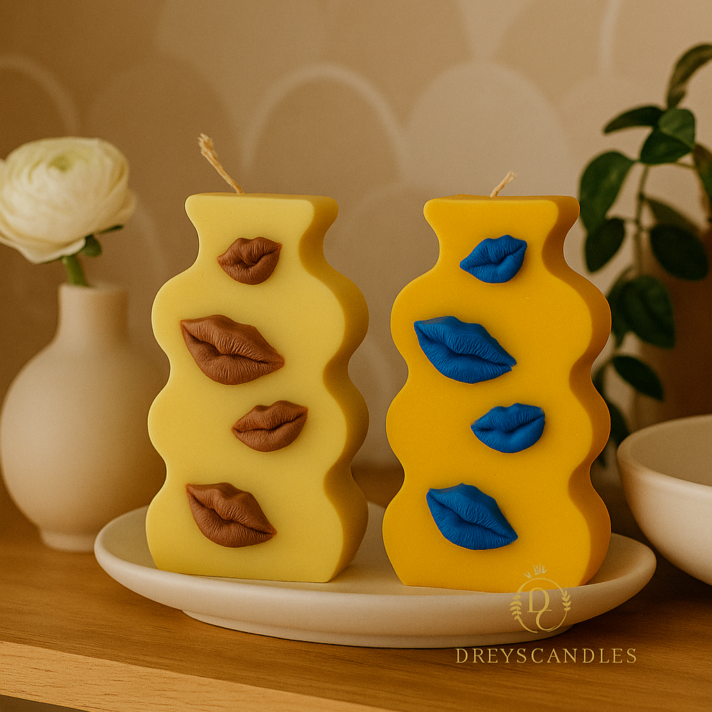 Lippen Designkerze – Deko-Kerze aus Sojawachs | Dreyscandles

